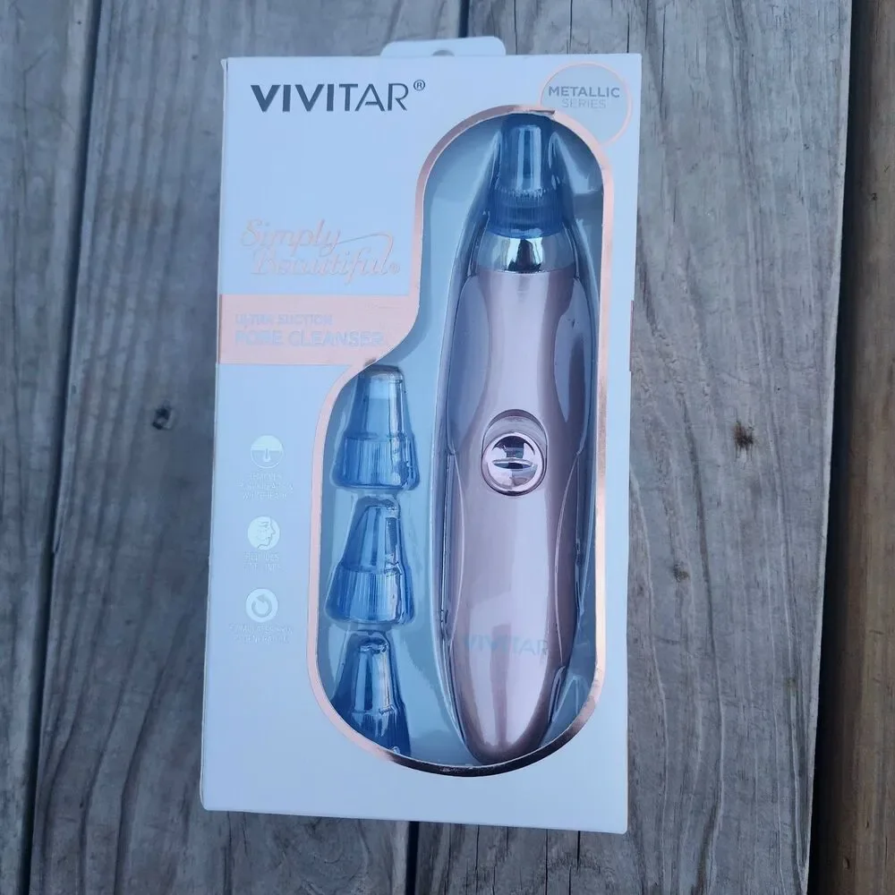 Vivitar Rose Gold Ultra Suction Facial Pore Cleanser Exfoliator Acne Blackheads